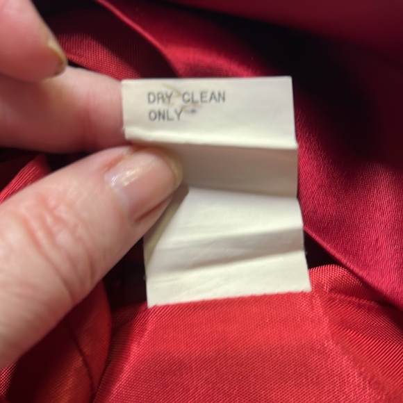 A.B.S Evening Allen Schwartz Satin Dress Red - Picture 8 of 8